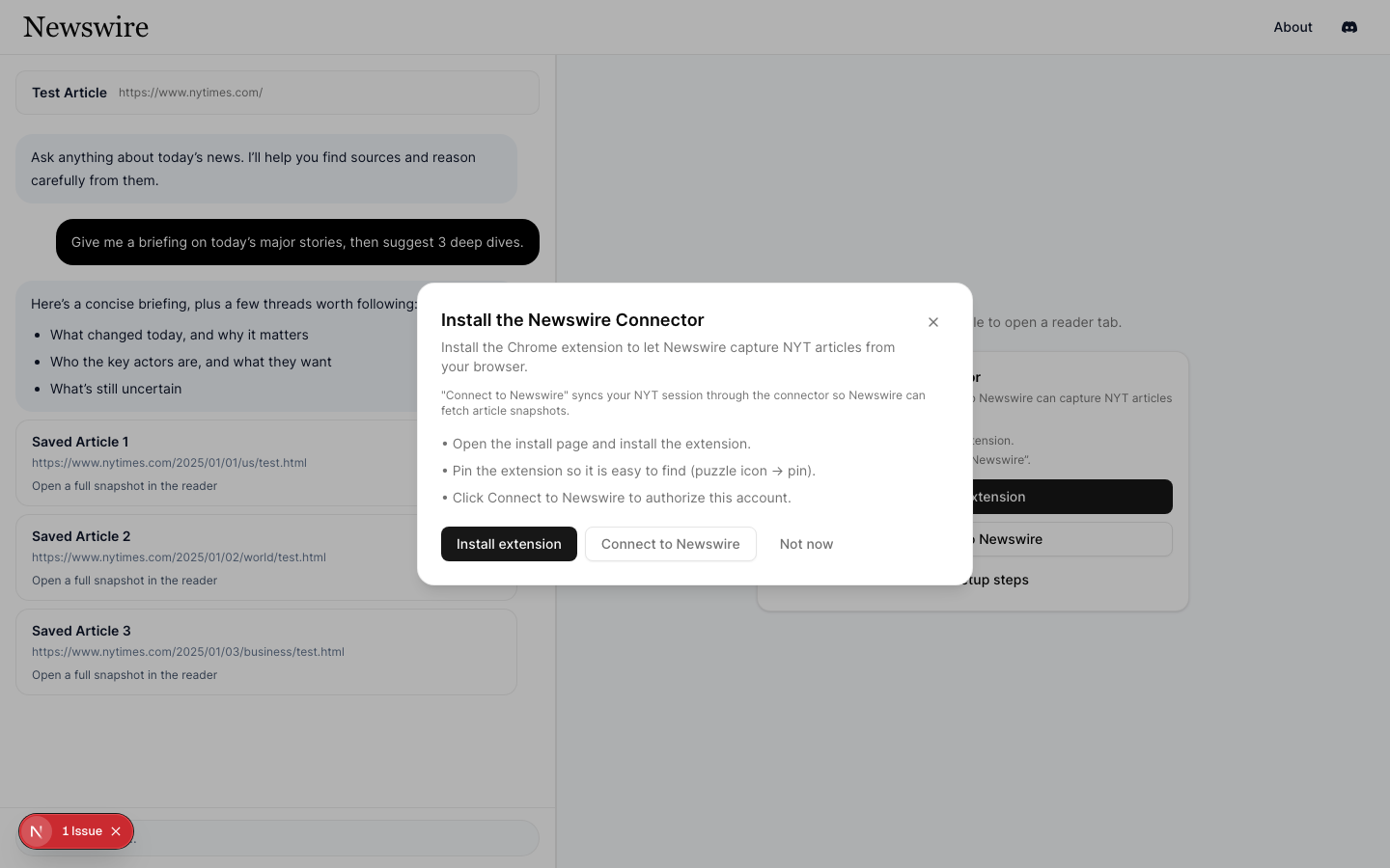 Connector onboarding