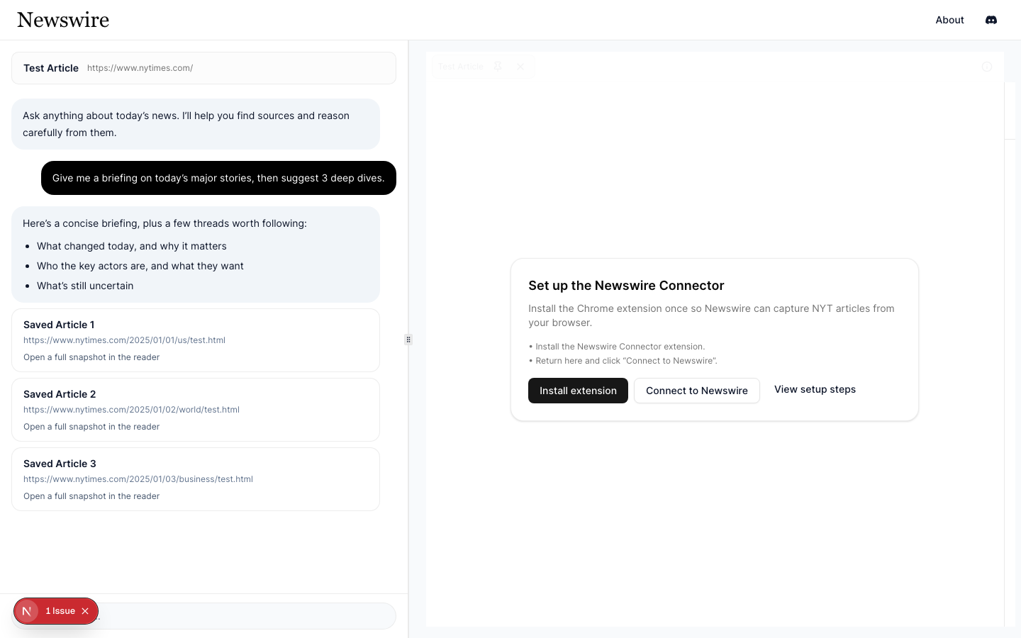 Example: disconnected NYT